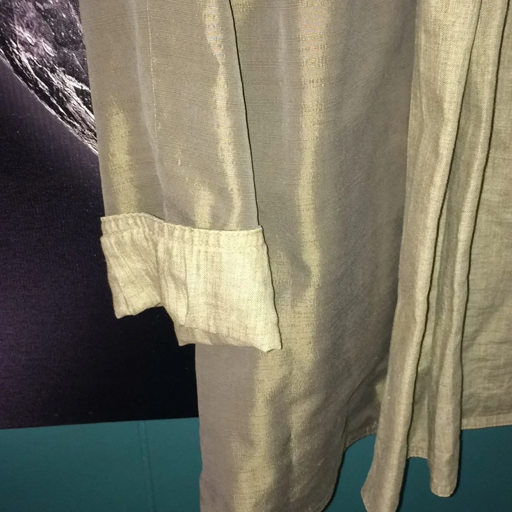Linda Allard Ellen Tracy silk linen jacket - Picture 5 of 6